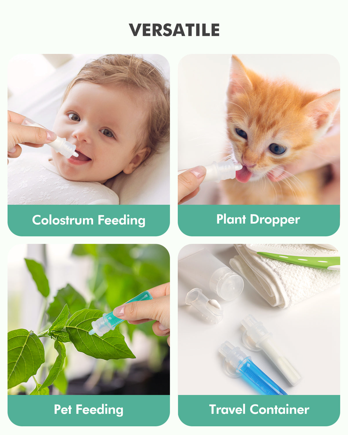 dearlomum Colostrum Collector Kit Breast Milk Collector 6ml/6pcs,Reusable, Heat & Freezer Resistant, BPA-Free, with Cotton Cloth Wipe, Storage Case, Cleaning Brush