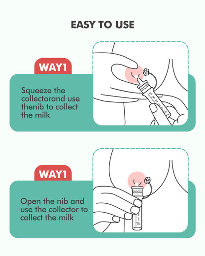 dearlomum Colostrum Collector Kit Breast Milk Collector 6ml/6pcs,Reusable, Heat & Freezer Resistant, BPA-Free, with Cotton Cloth Wipe, Storage Case, Cleaning Brush